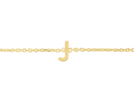 14K Mini Initial J Necklace Online