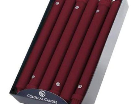 Colonial Candle Classic Taper 10in - Cranberry Sale