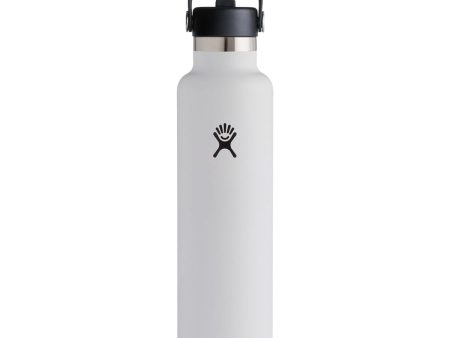 Hydro Flask 24 oz Standard Mouth Bottle with Flex Straw Cap - White Cheap