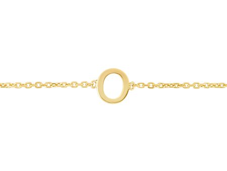 14K Mini Initial O Necklace Sale