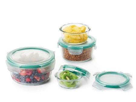 OXO Good Grips SNAP 8-Piece Round Glass Storage Set Online now