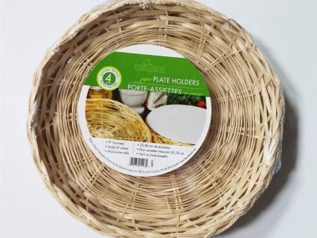 Fox Run Wicker Paper Plate Holders (Set of 4) Online