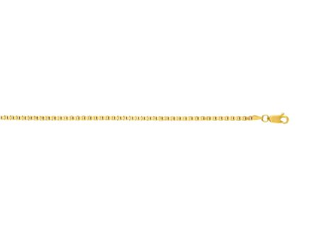 14K Gold 2.5mm Semi-Solid Box Chain Hot on Sale