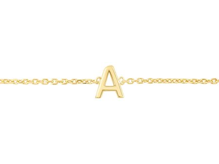 14K Mini Initial A Necklace For Cheap