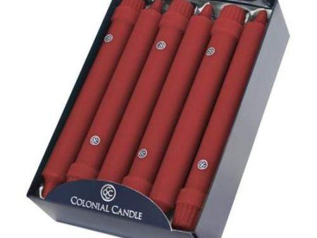 Colonial Candle Classic Taper 8in - Red Discount