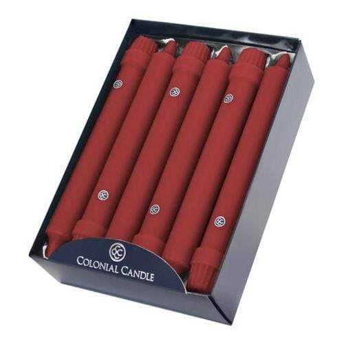 Colonial Candle Classic Taper 8in - Red Discount