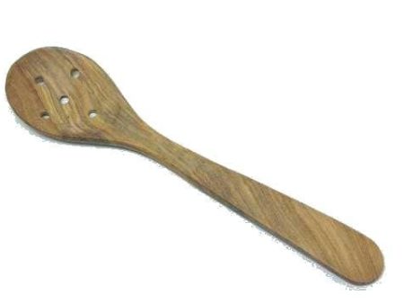 10in Olivewood Straining Spoon Online Sale