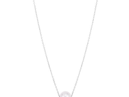 14K Pearl Necklace Solitaire For Cheap