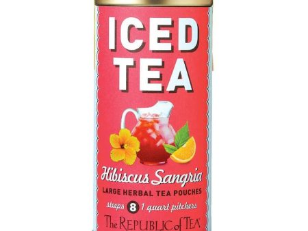 Republic of Tea Hibiscus Sangria Large Iced Tea Pouches Sale