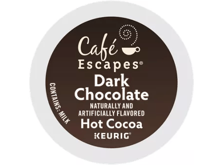 Café Escapes Dark Chocolate K-Cup Hot Cocoa - 24 Count Box Cheap