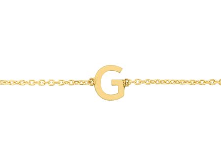 14K Mini Initial G Necklace For Cheap