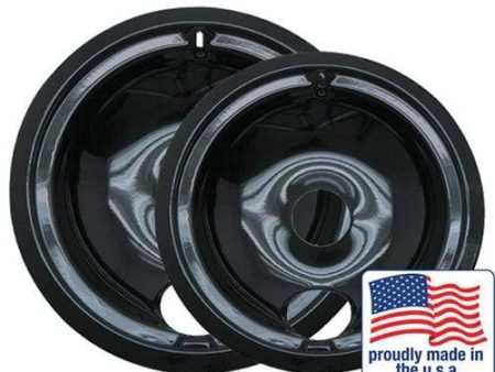 Range Kleen Drip Pans Style B in Black (Set of 2) Sale