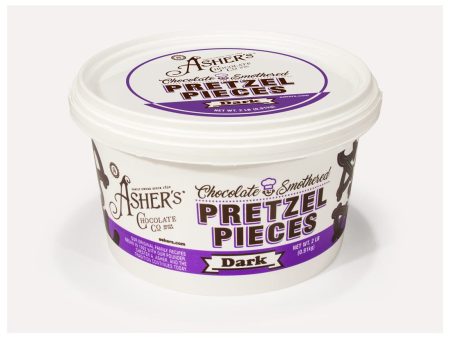 Asher s Dark Chocolate Smothered Pretzel Pieces – 2 lb. Pail Online now