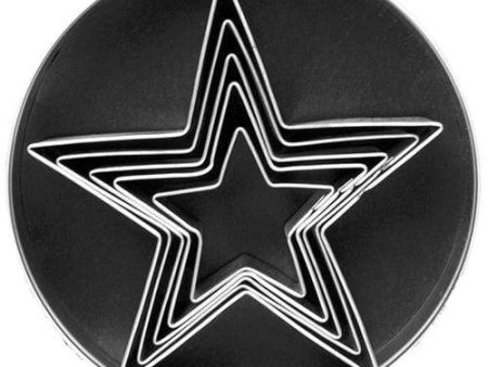 Fox Run Star Cookie Cutter Tin (Set Of 5) on Sale