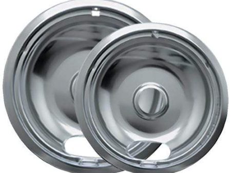 Range Kleen Drip Pans Style A in Chrome (Set of 2) For Discount