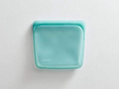 Stasher Reusable Silicone Sandwich Bag Aqua For Cheap