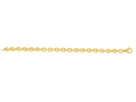 14K Gold Polished Oval Rolo Inspired Link Chain For Cheap