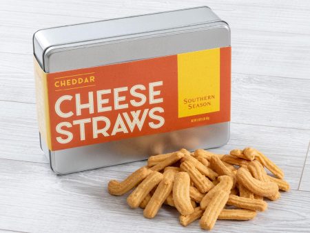 Southern Season Cheddar Cheese Straws 16 oz Tin For Sale