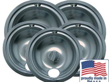 Range Kleen Plated Drip Pans Style B (Set of 5) Discount