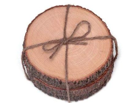 Lipper International Natural Bark Coasters (Set of 4) Fashion