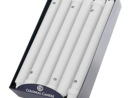 Colonial Candle Classic Taper 10in - White Supply