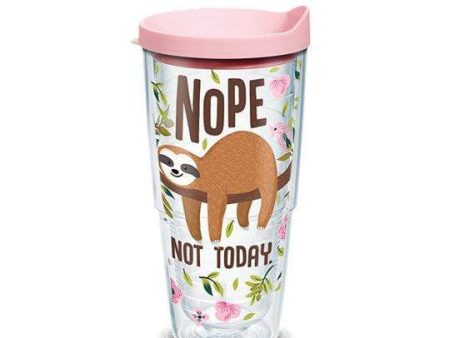 Tervis Tumbler with Lid 24 oz Sloth Nope Not Today Online