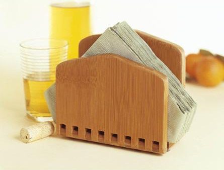 Lipper International Adjustable Bamboo Napkin Holder Supply