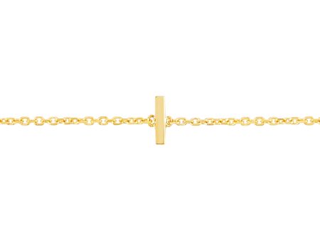 14K Mini Initial I Necklace on Sale