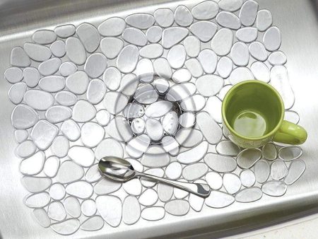 Interdesign« Large Pebblz Sink Mat - Clear For Sale