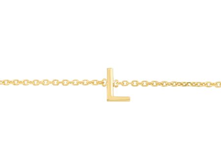 14K Mini Initial L Necklace Discount