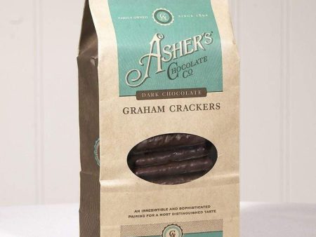 Asher s Chocolate Dark Chocolate Covered Graham Crackers, 7.15 oz Online now